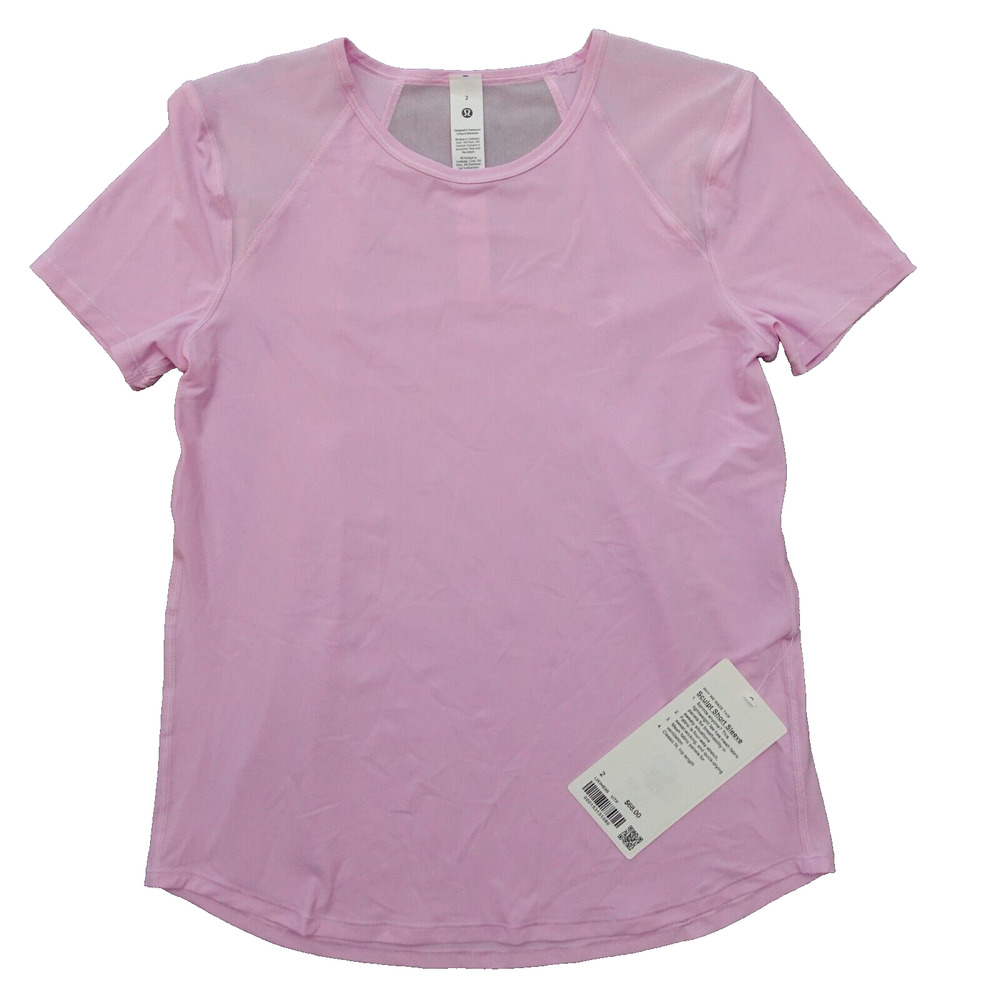 New Lululemon Size 2 Sculpt Short Sleeve Shirt Classic Fit VITP Vita Pink